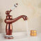 ZYCDP Mischbatterie Bad Vintage Antik, Badarmatur Waschtisch Armatur Warmes und Kaltes Wasser, Einhebel Mischbatterie Badarmatur aus Messing, Roségold