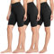FOTOCITI 3er Pack Radlerhose Damen High Waist Kurze Sporthose Elastisch Shorts Sommer Leggings Hosen für Sport Yoga Gym(01#Schwarz*3, XXL)