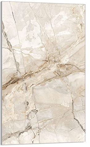 DarHaus Herdabdeckplatte 30x52 cm Ceranfeldabdeckung Marmor Beige
