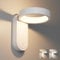 Klighten Led Applique da parete Interno, 3000K/4000K Lampada da Parete Con interruttore, Lampada da Muro 330°Orientabile, per Scale Soggiorno, Luce calda/Naturale, Bianco, Alluminio, 5W