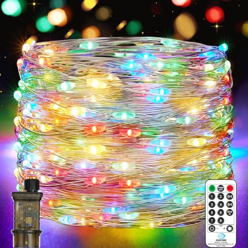 LED Lichterkette Innen mit Stecker, 18M 150LEDs Wasserdicht Timer 8 Programm Strombetrieben mit Stecker für Außen Innen Weihnachten Hochzeit Halloween Zimmer Party Deko