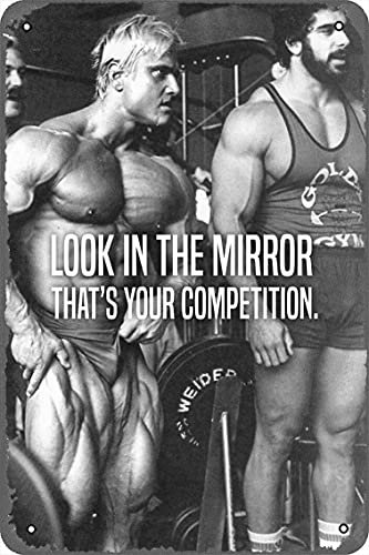 Tom Platz – Bodybuilding – Zitat Poster 20,3 x 30,5 cm Retro Vintage Metallschild Home Man Cave Art