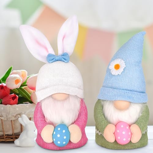 Johyzmpun Osterwichtel, 2pcs Ostern Deko Wichtel, Plüsch Osterhasen Zwerge Für Kinder Ostern Geschenk Wichtel Deko Osterdekoration