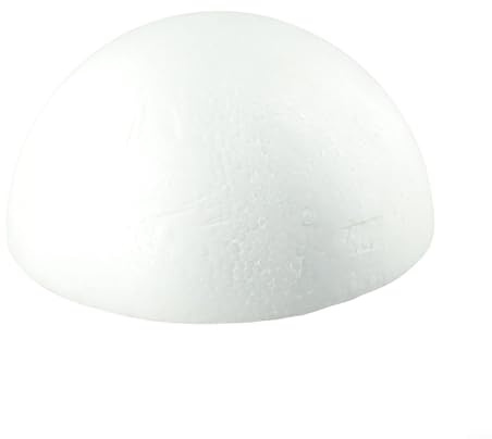 Zoegneer Solide Kugel zum Basteln, weiße Farbe, für Hochzeitsdekoration, Schaumstoff-Halbkugel (25 cm)