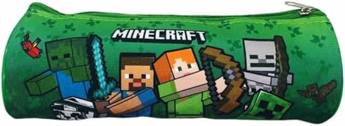 ILS I LOVE SHOPPING Porte-stylo sac scolaire et maternelle pour enfants 21 x 7 x 6 cm, Pour Minecraft, trousse