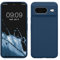 kwmobile Cover per Google Pixel 8 Custodia - Back Case per Smartphone in Silicone TPU - Protezione Gommata - blu marino