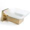 Pebble Grey™ Manhattan Soap Dish for Bathroom, Wall Mounted with Screws, Industrial Style Hand Soap Holder, Contemporary Design, Anti-Rust, Concealed Fixings (Brushed Brass)