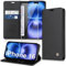 Handyhülle für iPhone 16 Hülle [mit Schutzfolie][Premium PU Leder] Klapphülle Kartenfach Magnetic Ständer Flip Case Cover Etui Tasche Schutzhülle für iPhone 16 6.1“ (Schwarz)