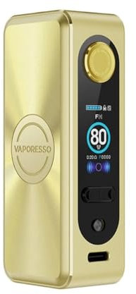 Original Vapo'resso GEN SE Mod 80 W Batería 18650 Vape (no incluida) Bloqueo de un botón Ajuste iTank T Tank Atomizador Cigarrillo Electrónico (Oro Platino) - No Nicotine