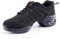 Asyusyu Tanzsneaker Damen Tanzschuhe Schnüren Jazz Tanzschuhe mit Luftkissen for Damen Herren Cheerleader Zumba-Schwarz, 42EU