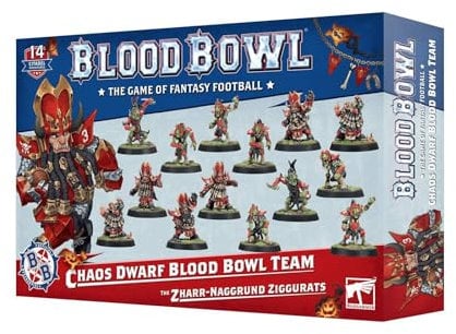 Games Workshop - Warhammer - Blood Bowl Age 14+: Chaos Dwarf Team - The Zharr-Naggrund Ziggurats