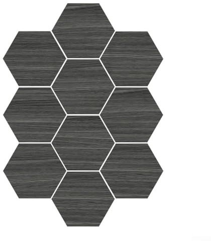 Panneaux muraux hexagonaux en mousse grain de bois, imperméable, résistant à l'huile et à la chaleur, panneau mural pour cuisine, chambre à coucher, salle de douche (A)