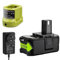 5000mAh/5.0Ah 18V P108 Replacement Battery + Split Charger for Ryobi One+ Battery, Compatible with P108 P104 P105 P106 P107 RB18L50 RB18L40 RB18L25 RB18L50 RB18L25 with LED Indicator