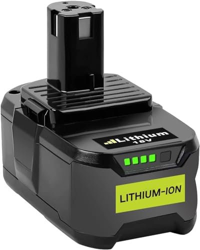 5500mAh Batterie de Remplacement pour ryobi 18V Batterie RB18L50 RB18L40 RB18L25 RB18L15 RB18L13 P108 P107 P122 P104 P105 P102 P103 avec indicateur LED