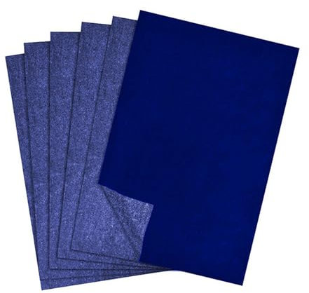 50 Blatt Pauspapier,Transferpapier,Kohlepapier,Durchschlagpapier,Schnittmusterpapier,Graphitpapier,Abpauspapier,Tracing Paper,Architektenpapier,A4 Durchschreiben für Holz,Leinwand & Keramik (Blau)