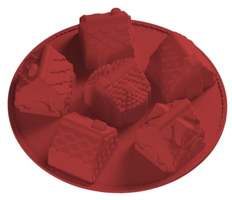 efco creative GmbH Silikonform, Häuser, 6x6,5cm - 6,5x7,5cm, 6 Häuser