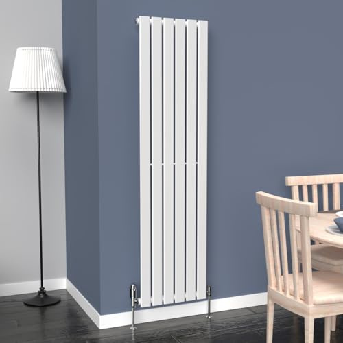 Lux Heat White Flat Vertical Single Panel Designer Radiator 1600mm (H) x 420mm (W)