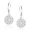 ALEXCRAFT Rund Ohrringe Silber 925 Post Hängend Hohle Blume mit Zirkonia Leverback Dangle Silver Earrings für Frauen Freundin Mama Mädchen