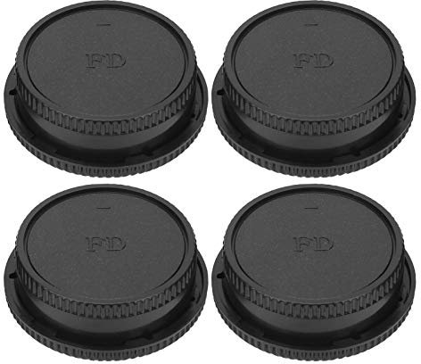 Rankomu Kamera Front Body Cap und Rear Lens Cap Cover Set, Kompatibel für Canon FD Mount Lens and Body, Plastic Camera Cap Set, Protective Lens Cap Cover