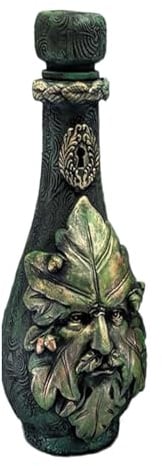 Vintage Resin Vase, Witch Potion Jar Accent, Aesthetic Gothic Table Decor, Green Old Man Vase Lightweight Display Piece, for Dining Centerpiece, Bedroom, Bookshelf, Fantasy
