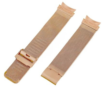 Bracelet en acier inoxydable sans espace Pour Samsung Galaxy Watch 7 6 5 4 40mm 44mm 6 4 Classic 43mm 47mm 5Pro 45mm(Rose gold,For Galaxy watch 6 5 4)