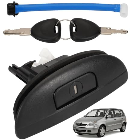 LDLRVeX 7701469857 Poignée Coffre Hayon Arrière avec Serrure et 2 Clés Compatible Mégane 1 Scénic (1996-2003) Noire