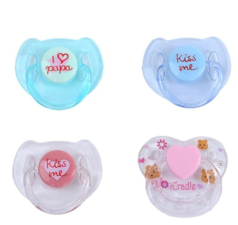 4pcs Magnetische Schnuller Für Reborn Puppen, Babys Born Magnetischer Schnuller, Magnetischer Puppenschnuller, Wiedergeborene Flaschen UndSchnuller, SchnullerDekompressions Spielzeug, Beißspielzeug