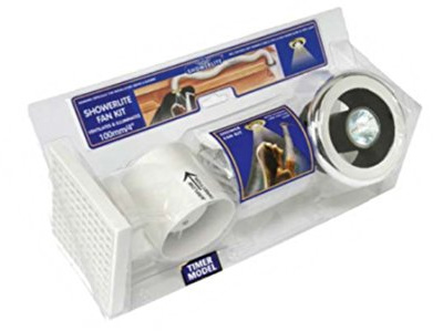Manrose 4100mm 6150mm SLKTC SL-150TC Showerlite Kit Extrtactor Fan Shower (4 100mm)