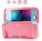Teyomi Case for Nintendo Switch Lite 2019 with Tempered Glass Screen Protector, 4 Pcs Thumb Grips & 2 Game Cartridges, Silicone Protective Cover with Standable, Shock-Absorption & Anti-Scratch Design