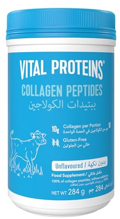 Collagen Supplements, Vital Proteins Hydrolyzed Collagen Peptides Powder (Type I, III) - Unflavored 284g Canister