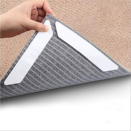 FISHSHOP Rutschfeste Teppich-Pads mit Anti-Rutsch-Aufkleber, vielseitig einsetzbar, wiederverwendbar, Nano-Gel-Pads für Zuhause, Büro, Küche, Badezimmer, 8 Stück