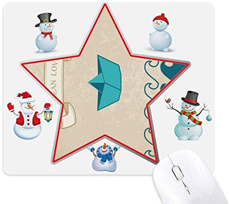 Mauspad aus Papier, faltbar, Motiv: Ozean, Liebe, Meer, Segeln, Weihnachten, Schneemann, Familie, Stern