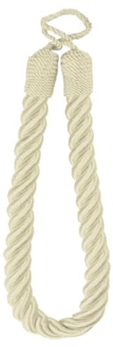 QPC DIRECT Twisted Cord Simple Plain Modern Thick Rope Curtain Tie Back, 60cm (Natural Cream)