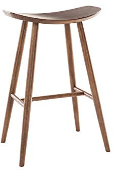 Miliboo Tabouret de Bar Design Noyer H72 cm DEMORY