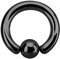Treuheld® Klemmring Piercing BCR Ring - Schwarz - Edelstahl/Chirurgenstahl - Dick & Groß - Klemmkugelring - 3x10mm