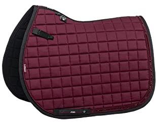 LeMieux Tapis de selle carré avec strass - Tapis de selle pour chevaux - Équipement et accessoires d'équitation - Bordeaux - Taille L