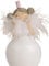 Pommerntraum ® | molliger Schutzengel Engel Weihnachtsengel Rubensengel Rubensfigur Nana Engel Curvy Topmodel - Weiss 20 cm