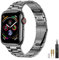 MioHHR Kompatibel mit Apple Watch Armband 42 mm 44 mm 45 mm, Massives Edelstahl-Metallarmband für iWatch Series 9 8 7 6 5 4 3 2 1 SE(Weltraum grau)