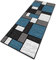 MENGH Tappeto Passatoia Cucina (10 Colori e 189 Taglie) Lavabile Antiscivolo Disegno Geometrico 3D, Spessore 6 mm, per Cucina e Bagn, Soggiorno, corridoio - 40x100cm