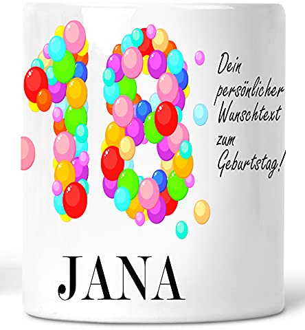 Spardose 18 20 30 40 50 60 runder Geburtstag/Jahre Happy Birthday Geschenk-Idee - originelle Geldgeschenke Verpackung 18 Geburtstag Junge/Mädchen mit Namen personalisiert - Geldbox