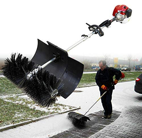 52CC Power Cleaning Sweeper 2.3HP Gas Power Brush Broom Gas Power Hand Broom Gas Power Sweeper Broom Hand Held Power Sweeper Artificial Grass Sweeping Sweeper for Cleaning Boulevards and Driveways