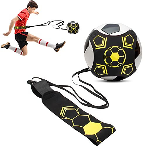 Hoedia Football Kick Trainer Soccer Training Aid Belt with Storage Bag Solo Close Control and Skills Practice Waist Belt Hands Free Fits Ball Size 3, 4, and 5, Halloween