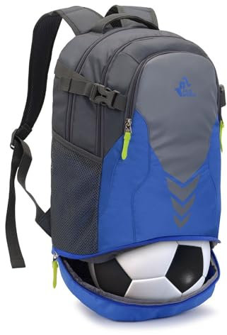 free knight Basketball-Rucksack mit 35 l Fassungsvermögen und Ballfach unten – Tasche für Sportausrüstung, für Jugendliche, Jungen, Mädchen, geeignet für Basketball, Volleyball, Fußball,