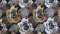 HEKO PANELS Stoff Oxford Wasserdichte Meterware CanvasPolyester Stoff Zum Nähen Nähstoffe Möbelstoffe Dekostoffe Wasserabweisend Blickdicht Goldene Blumen 1 Meter 155 x 100 cm