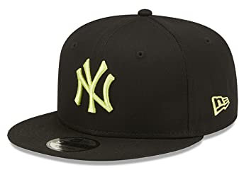 New Era League Essential 9Fifty Snapback Cap NY Yankees Schwarz Hellgrün, Size:M/L