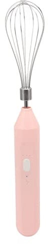 Sbattitore Elettrico Senza Fili Frullino per le Uova Elettrico Caffettiera Ricaricabile Tramite USB (Rosa)