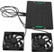 Kit de Ventilateur de Panneau Solaire 10 W 12 V, Double Ventilateur alimenté par Panneau Solaire étanche avec Câble de 2 M, Ventilateur D'extraction Portable Extérieur pour