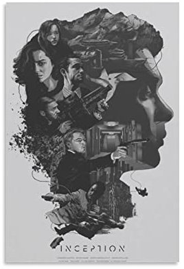 HAUHAU Inception Filmposter (4) Leinwand-Kunstposter und Wandkunstdruck, moderne Familiendekoration, 30 x 45 cm