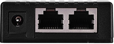 Effizienter POE-Splitter Power Over Ethernet Injector Adapter für LAN-Netzwerke, 10 M/100 Mbit/s, Kompatibel mit Standard-POE und LAN-Port (Schwarz)