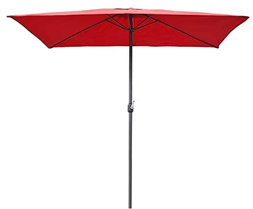 XIAOYUE Parasol Rectangulaire Inclinable 2x3m, Parasol de Jardin Exterieur, Parasol de Balcon avec Dispositif à Manivelle, pour Restaurant, Café, Piscine, Bar, Terrasse, Sans Socle